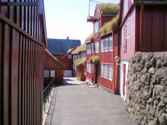 gade i gammel bydel i Torshavn