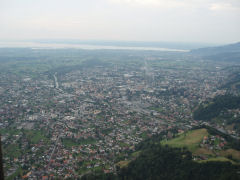 udsigt over Dornbirn mod Bregenz og Bodensee